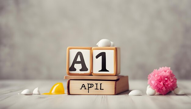 Photo date april 1 creative concept for april fools day festive decor april fools day calendar