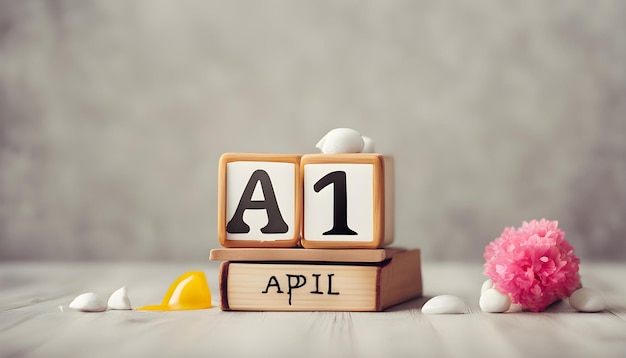 Фото date april 1 creative concept for april fools day festive decor april fools day calendar