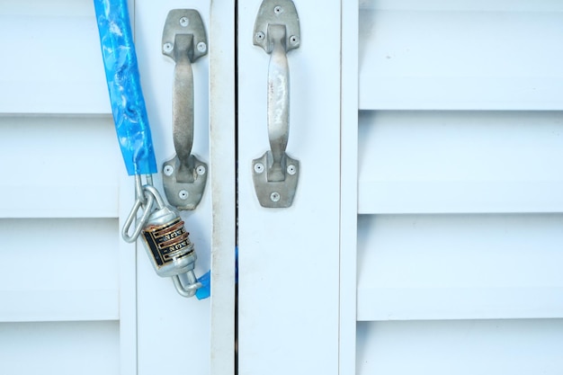 Date door was locked with padlocks and chains