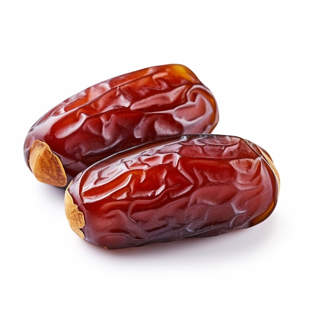 A date fruit is on a white background