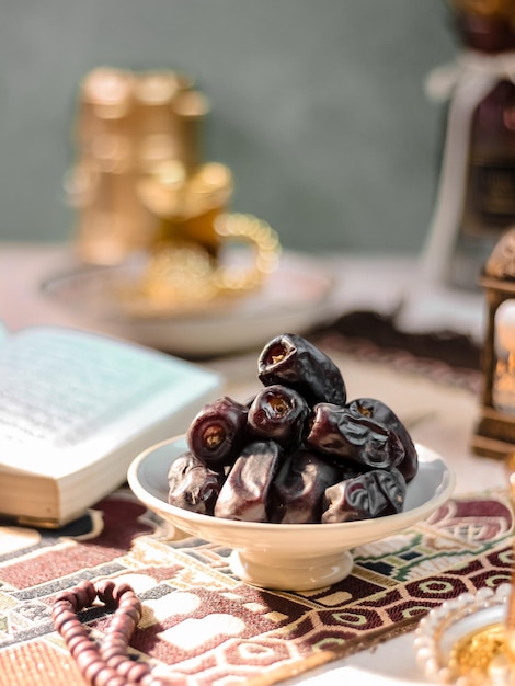 Date fruits on the table