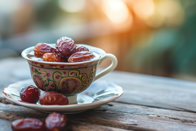 Dates and cup of water