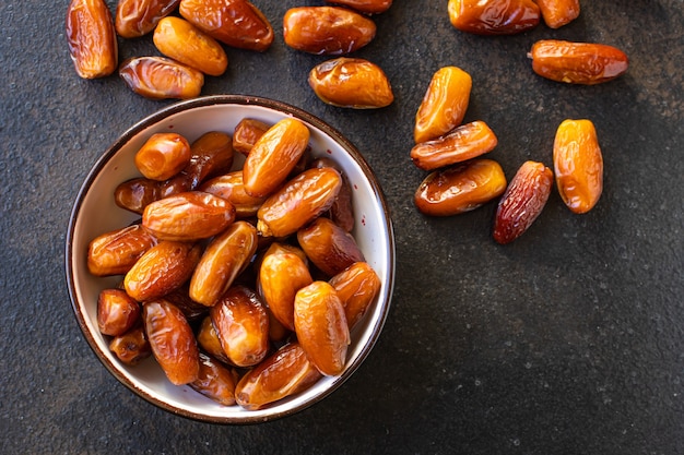 dates dried fruits sweet fresh proper diet vegan or vegetarian food nutrition