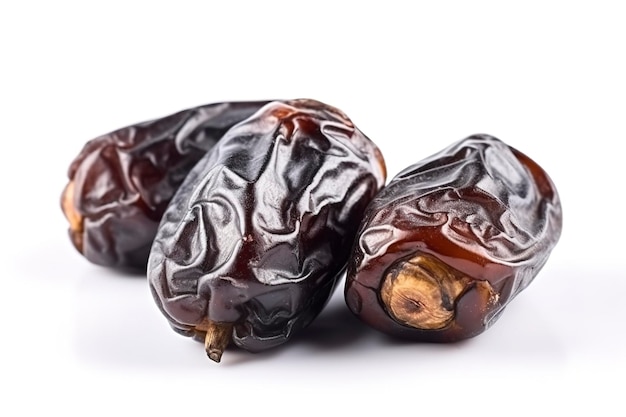 Dates fruit isolated on a white background generate ai