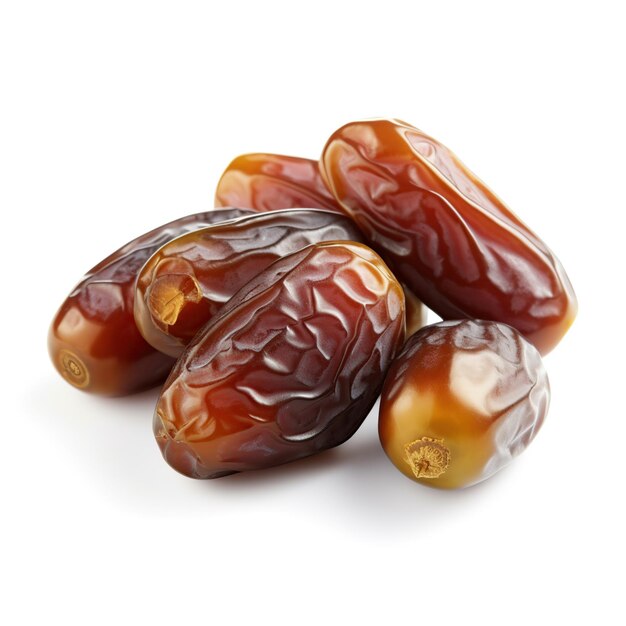 dates fruit isolated on white background