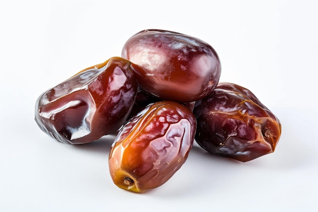 Dates fruits isolated on white background