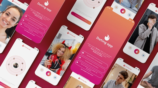 Dating-app-interface op smartphone