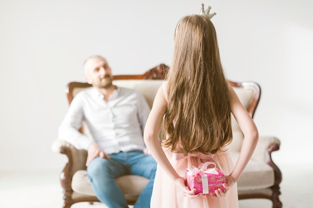 Daughter and dad on fathers day