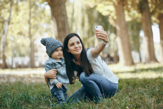 daughter summer park adult people