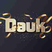 Photo dauk text effect gold jpg attractive background card photo