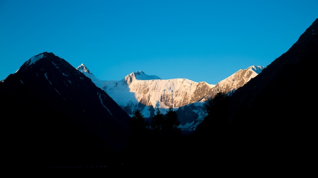 Dawn in the Altai Mountains.