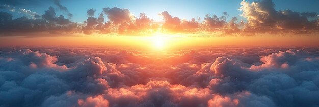 Dawn Cloudscape Half Copy Space Background Banner HD