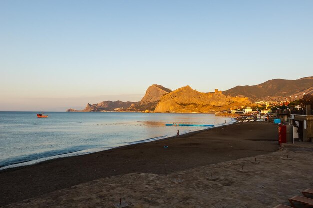 Dawn on the coast Sudakcrimea