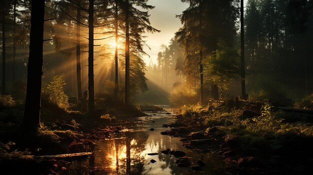 Dawn Over the Forest