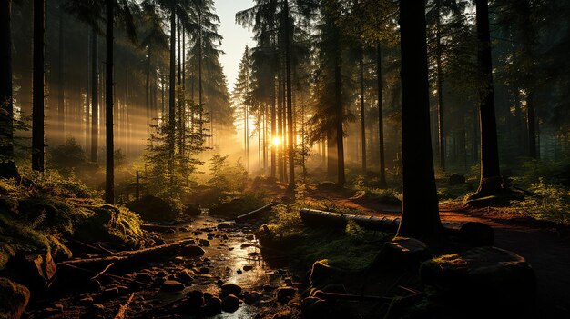 Dawn Over the Forest