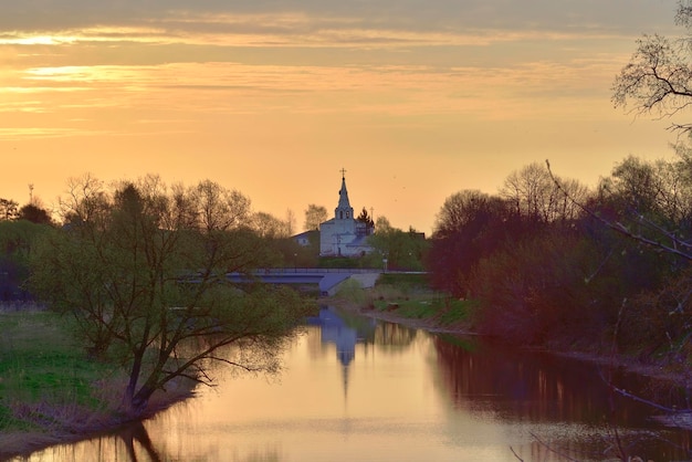 Рассвет на реке Каменке