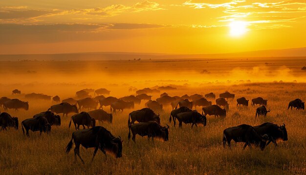 Photo a dawn landscape photoshoot in a national park