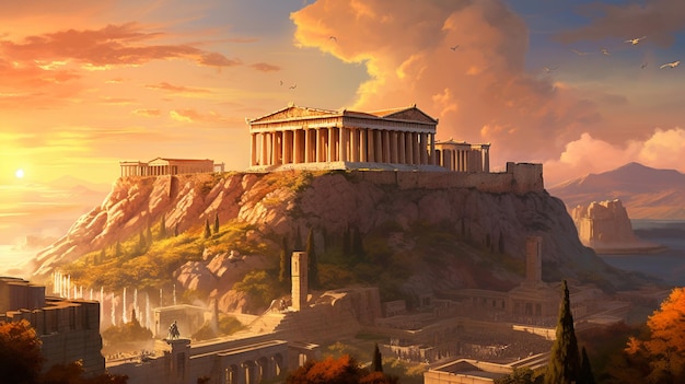 Dawn's Embrace Acropolis Awakens