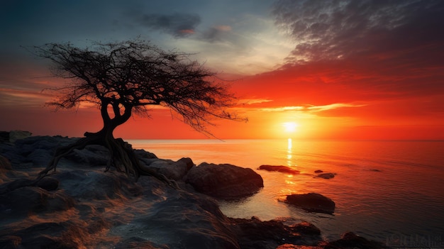 Dawn time tree Most Amazing and Trending HD wallaper