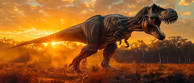 Dawn39s Roar A T rex ontwaakt de oude wereld Concept Dinosaurussen Paleontologie Prehistorische wezens Dinosaurusonderzoek T rex