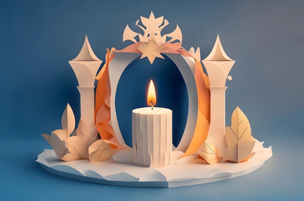 day of the candles ai generated background