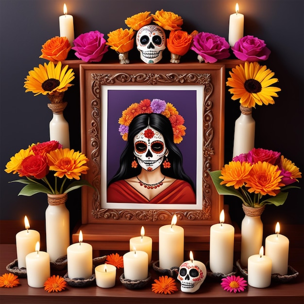 Day of dead alter illustration