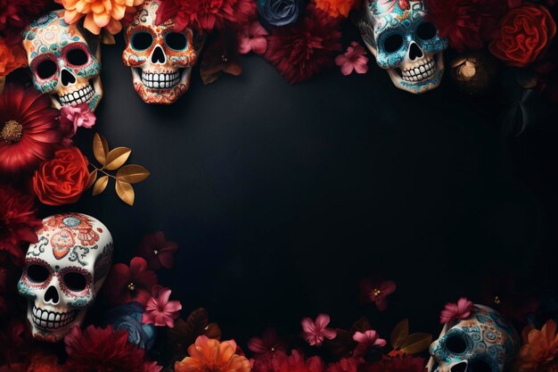 Day of the dead background and copy space