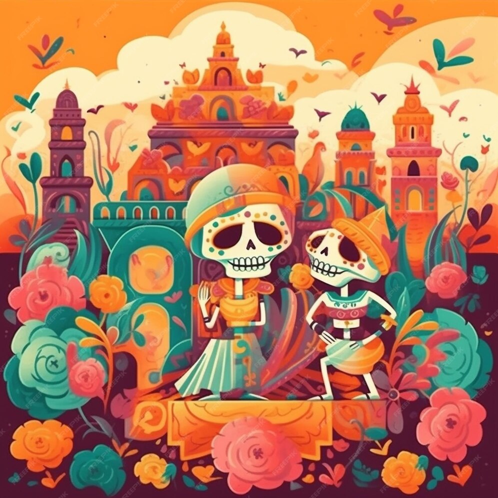 premium-ai-image-day-of-the-dead-celebration-in-mexico