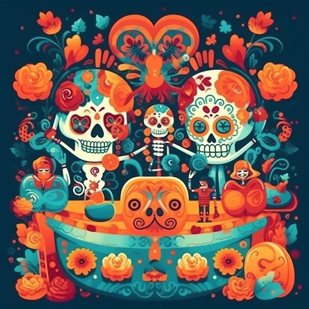 Day of the dead celebration in mexico