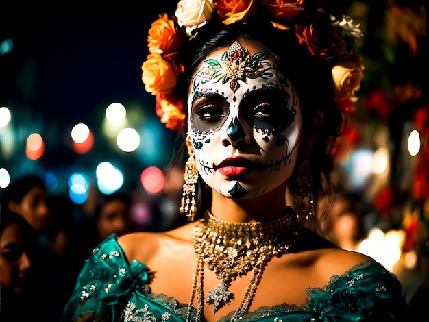 Day of the Dead detailed fantasy Catrina