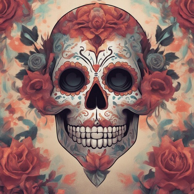 Day of the Dead Fantasy Illustration Background Wallpaper