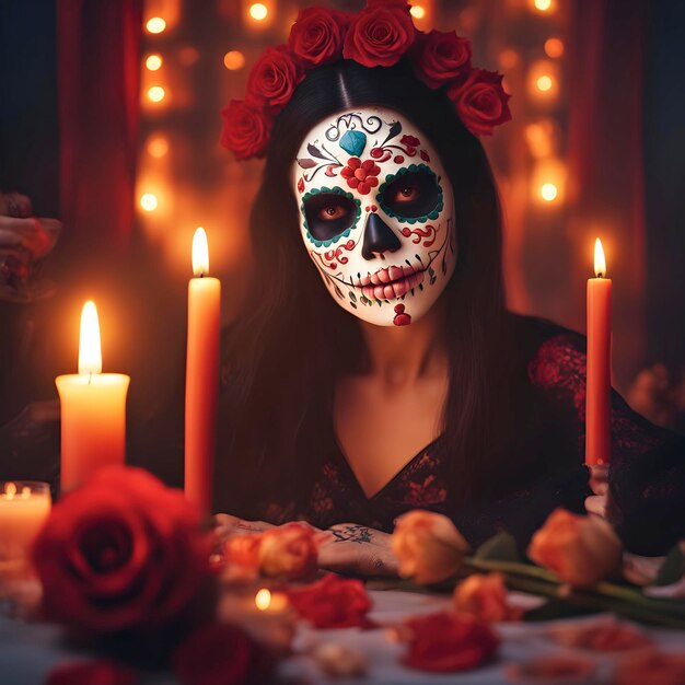死んだ少女の日メキシコのお祭りの伝統