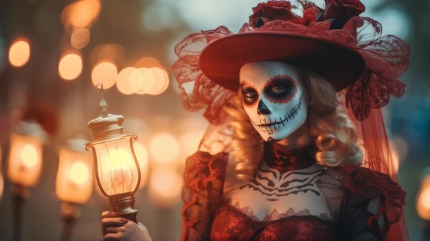 day of the dead girl skeleton