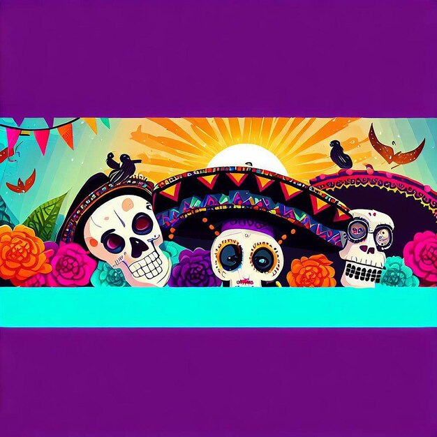 Photo day of the dead illustration