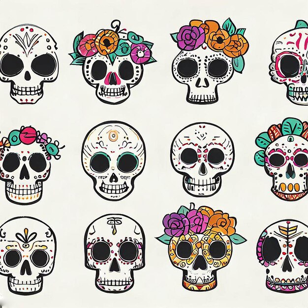 Photo day of the dead illustration