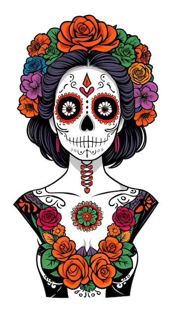 Photo day of the dead muerte illustration image background