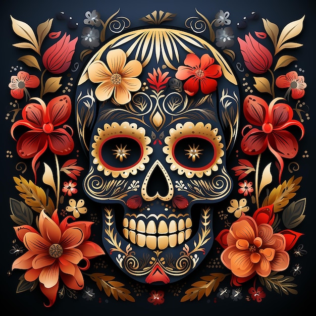 Day of the Dead pattern