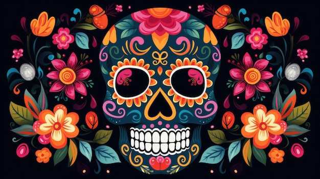 Day of the Dead skull background