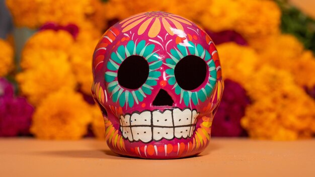 Day of the dead skull decoration