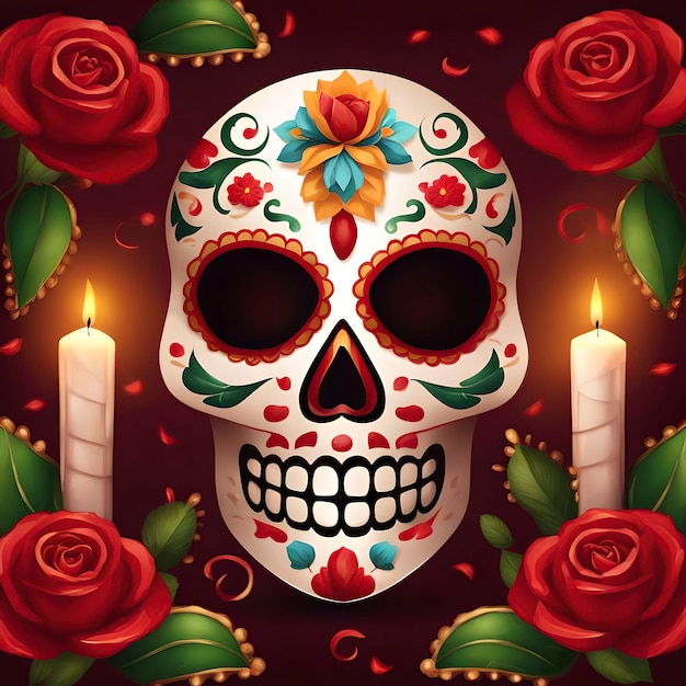 day of the dead skull mexican culture