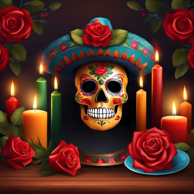day of the dead skull mexican culture