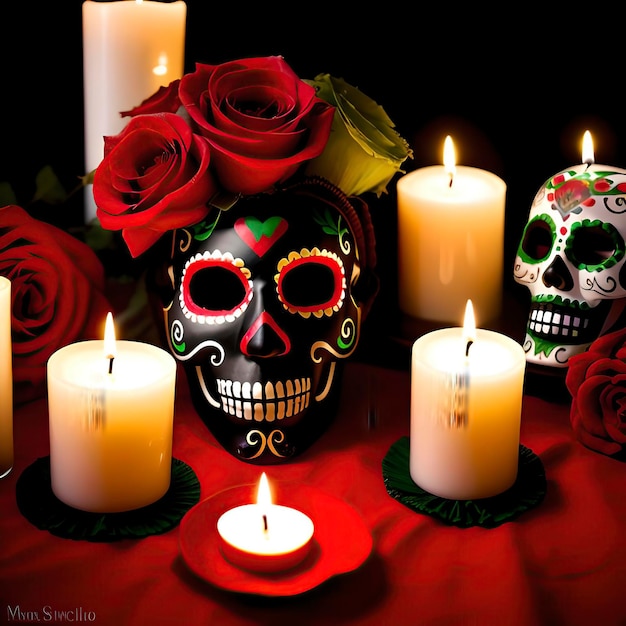 day of the dead skull mexican culture