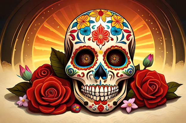 Day of the dead skull wallpapers