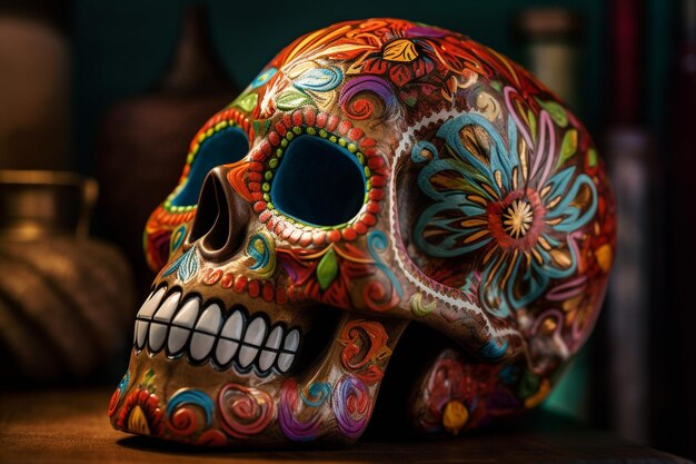 day of the dead skull background