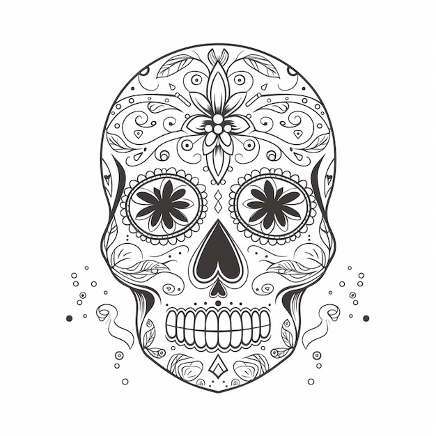 Photo day of the dead skull