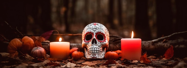 デー・オブ・ザ・デッド (デイ・オブ・デッド) はメキシコのハロウィン・フェスティバルで死者の頭蓋骨の日 (Día de los Muertos) と呼ばれています