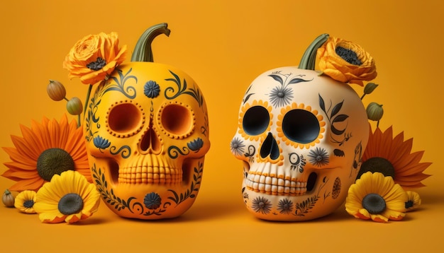 Day of the dead skulls