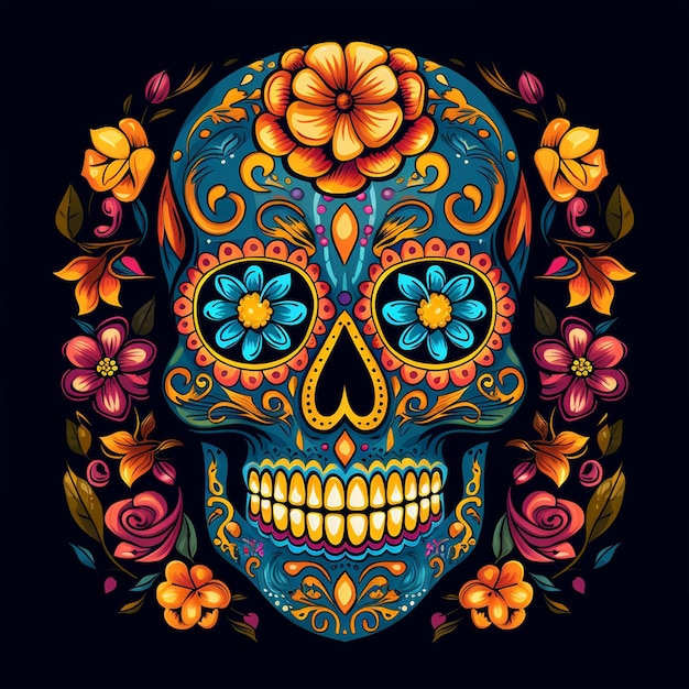 day of the dead sugar skull