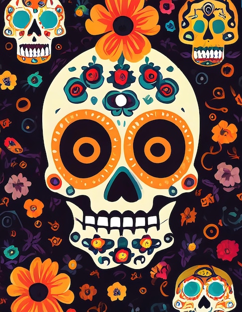 Day of deaddia de los muertosmexico festivalskulldia de los muertos background