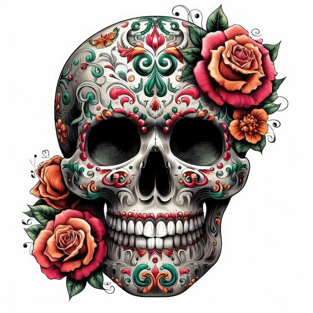 Day of death dia de muertos illustration